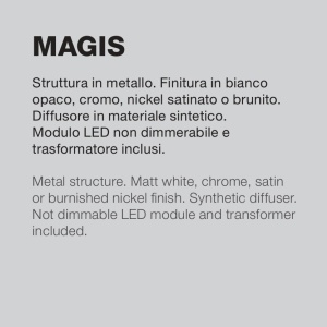 Aplica LED oglinda, tablou MAGIS L-58cm crom, 3000K 149800 universul-luminii.ro