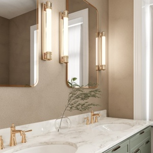 Aplica LED pentru baie IP44 Omi 60 aurie - Img 2