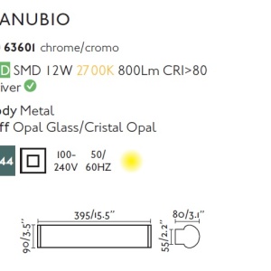 Aplica LED pentru oglinda baie moderna IP44 DANUBIO 12W 83120 universul-luminii.ro