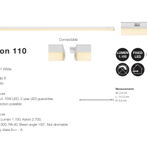 Aplica LED perete/ plafon design liniar Renton 110 47806101 NL 72660 universul-luminii.ro