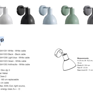 Aplica moderna design minimalist Pop, alb 45841001 NL 51460 universul-luminii.ro