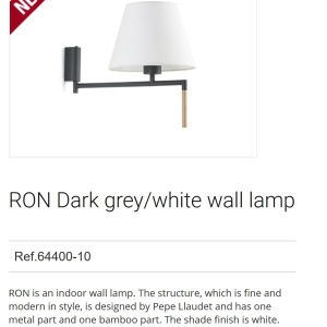 Aplica moderna directionabila design elegant RON gri inchis/alb 92070 universul-luminii.ro