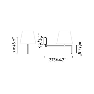 Aplica moderna directionabila design elegant RON gri inchis/bej 190270 universul-luminii.ro
