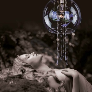 Aplica moderna Vision decorata cu fluturi si Cristal Bohemia Exclusive PAPILLON – WL 193280 universul-luminii.ro
