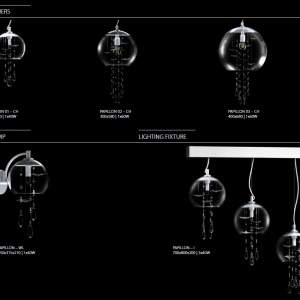 Aplica moderna Vision decorata cu fluturi si Cristal Bohemia Exclusive PAPILLON – WL 88730 universul-luminii.ro