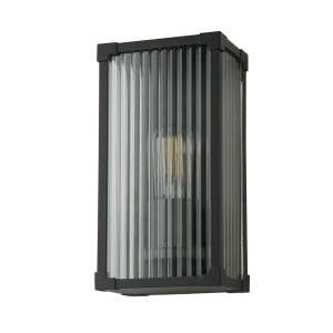 Aplica neagra perete exterior IP44 Cincinnati