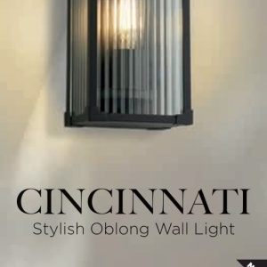 Aplica neagra perete exterior IP44 Cincinnati - Img 5