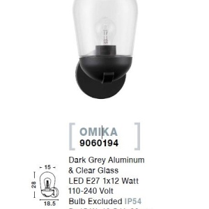 Aplica pentru iluminat exterior IP54 OMIKA 205860 universul-luminii.ro