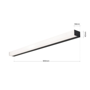 Aplica pentru oglinda baie IP44 HORIZON L-90cm negru 234250 universul-luminii.ro