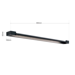 Aplica pentru oglinda baie reglabila IP44 MARILYN L-90cm negru 234260 universul-luminii.ro