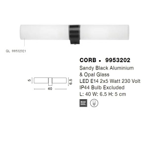 Aplica pentru perete baie IP44 CORB 138540 universul-luminii.ro