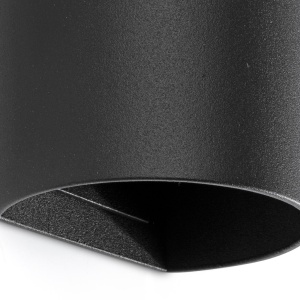 Aplica perete aluminiu negru, 2xGU10, SOLE round - Img 2
