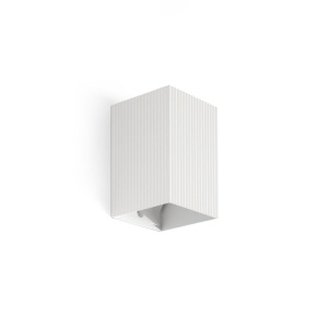 Aplica perete aluminiu striat alb, 1xGU10, LUNE square