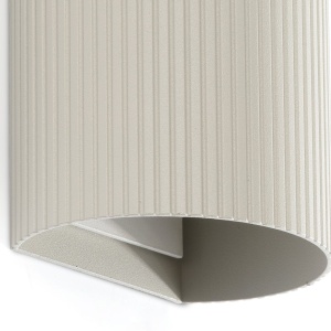 Aplica perete aluminiu striat gri, 2xGU10, SOLE round - Img 2