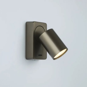 Aplica perete cu 1 spot directionabil Moon Switch, bronz