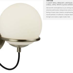 Aplica perete deosebita design vintage Sphere 7091AB SRT - Img 2