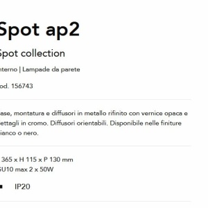 Aplica perete design modern minimalist Spot ap2 negru - Img 2