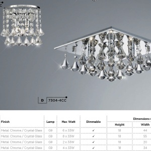 Aplica perete eleganta design modern Hanna 2L 3302-2CC SRT 44530 universul-luminii.ro