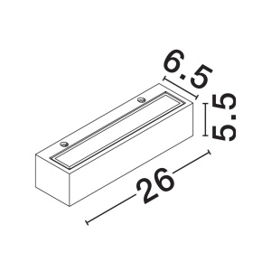 Aplica perete exterior din ciment alb IP65 QUARRO LED - Img 7