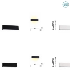 Aplica perete exterior LED IP65 ALLURE alb 250480 universul-luminii.ro