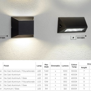 Aplica perete LED de exterior IP44 Up and Down 3671GY SRT 185530 universul-luminii.ro
