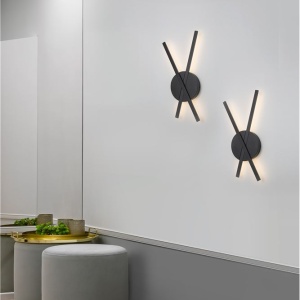 Aplica perete LED design modern decorativ Reslin neagra NVL-9100202 76800 universul-luminii.ro