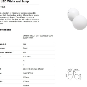 Aplica perete LED design modern JOY White 64028 180690 universul-luminii.ro