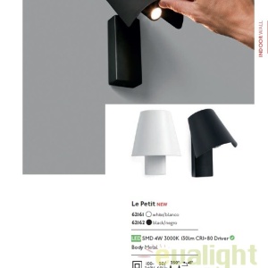 Aplica perete LED stil modern minimalist LE PETIT neagra 62162 174520 universul-luminii.ro