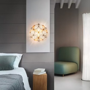 Aplica perete sau tavan design unicat realizata manual La Vie Large Amber - Img 4