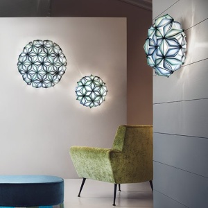 Aplica perete sau tavan design unicat realizata manual La Vie Large Blue - Img 5