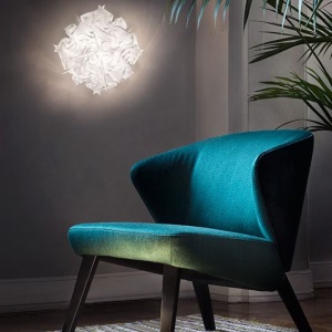 Aplica perete sau tavan design unicat realizata manual Veli Mini Opal, 32cm 214800 universul-luminii.ro
