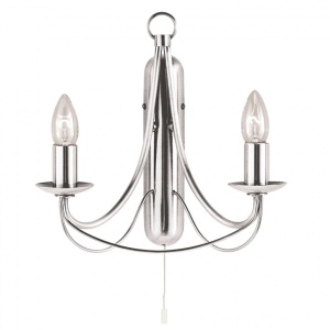 Aplica perete traditionala stil clasic Maypole argintiu 6342-2SS SRT - Img 1