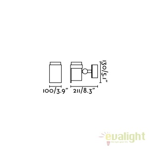 Aplica tip proiector LED iluminat exterior design modern FOC-1 70156 175550 universul-luminii.ro