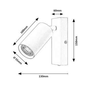 Aplice cu spot directionabil design modern SOLO alb - Img 3