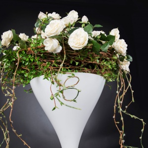 Aranjament floral mare design LUX RUSTY BIRCH ROSE BASKET 1142305.95 - Img 4