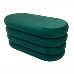 Bancheta cu spatiu de depozitare Catifea Verde, VOGUE 85cm