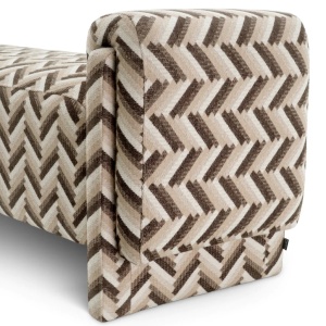 Bancheta eleganta design LUX Del Vale, Chevron brown - Img 5