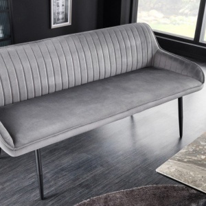 Bancheta tapitata design modern Turin 160cm, gri argintiu - Img 3