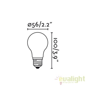 Bec E27 STANDARD LED AMBER 5W 2200K DIMABLE 17432 47150 universul-luminii.ro