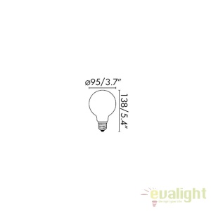 Bec LED E27 DIMABIL G95 LED 8W 2700K 17482 52200 universul-luminii.ro
