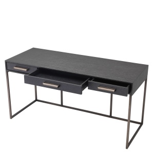 Birou design elegant LUX Larsen, gri carbune 114215 HZ - Img 4