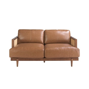 Canapea 2 locuri design elegant LUX Brown leather - Img 7