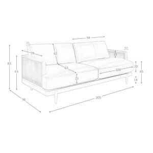 Canapea 3 locuri design elegant LUX Brown leather - Img 10