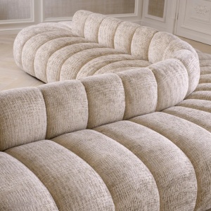 Canapea asimetrica modern LUX Alison, Creststone beige - Img 4