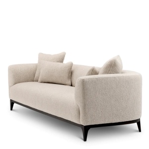 Canapea confortabila design LUX Brannan, Boucle chalk white - Img 6