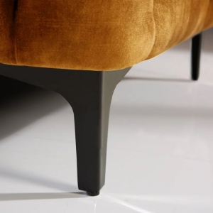 Canapea design Chesterfield, Catifea, Galben Mustar, MODERN BAROCK - Img 6