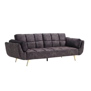 Canapea extensibila BOUTIQUE 215cm catifea gri inchis - Img 2
