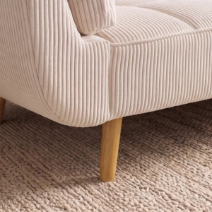 Canapea extensibila BOUTIQUE 215cm catifea raiata bej - Img 10