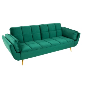 Canapea extensibila BOUTIQUE 215cm verde/ auriu A-40566 VC