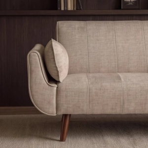 Canapea extensibila DIVANI 220cm catifea champagne beige - Img 8